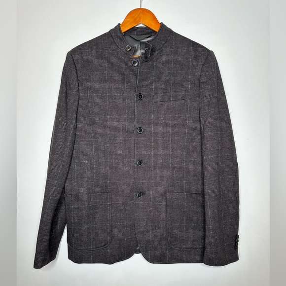 Awearness Kenneth Cole Men's Mock Neck Jacket in Charcoal - Picture 3 of 8